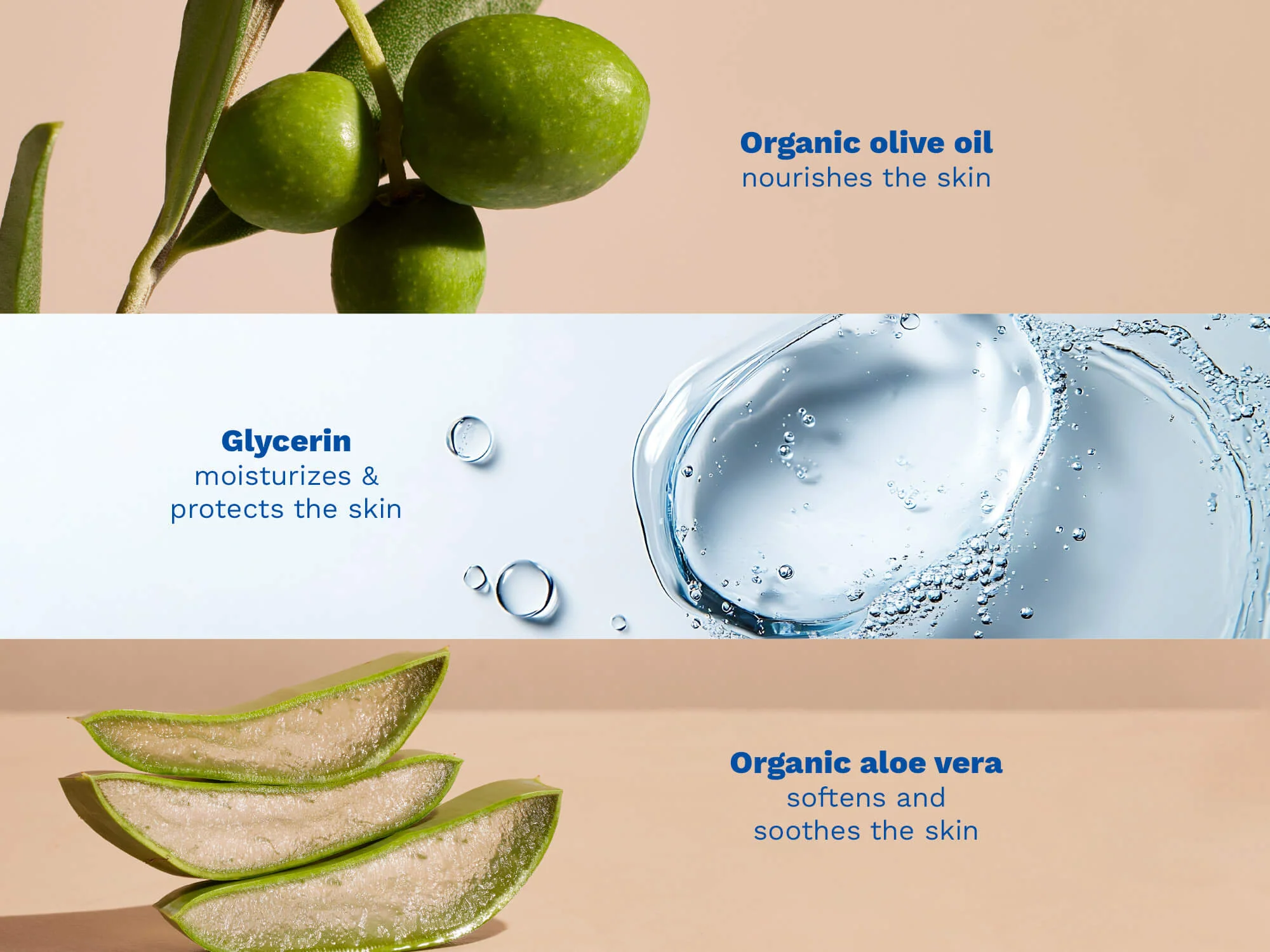 Organic cleansing gel with olive oil and aloe - Image 3